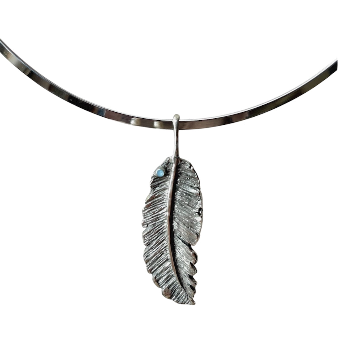 Collana Piuma White