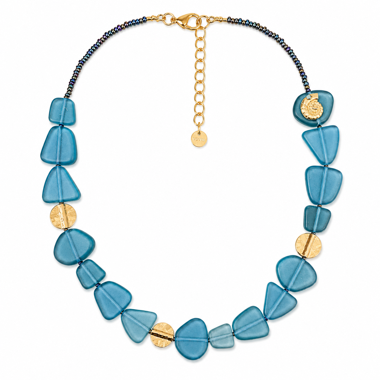 Collana vetrini blu