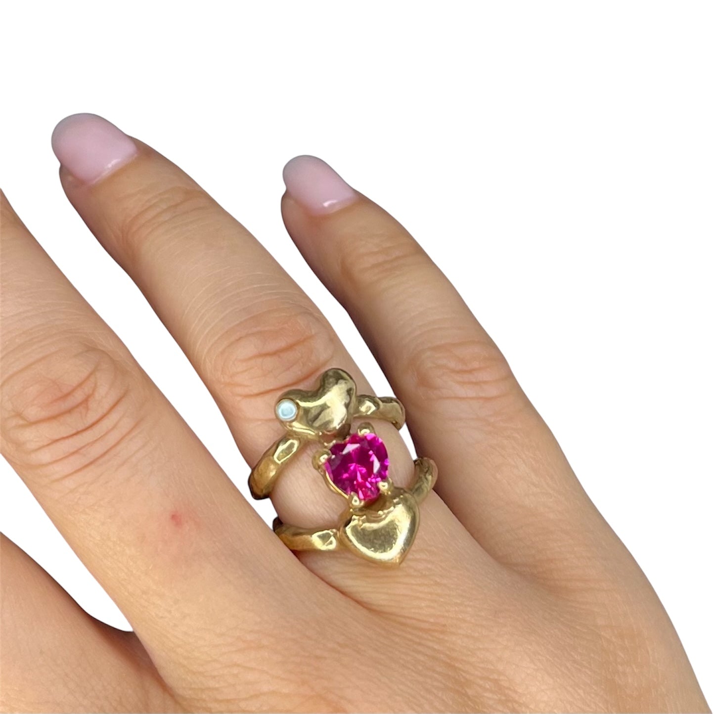 Anello cuore rosso