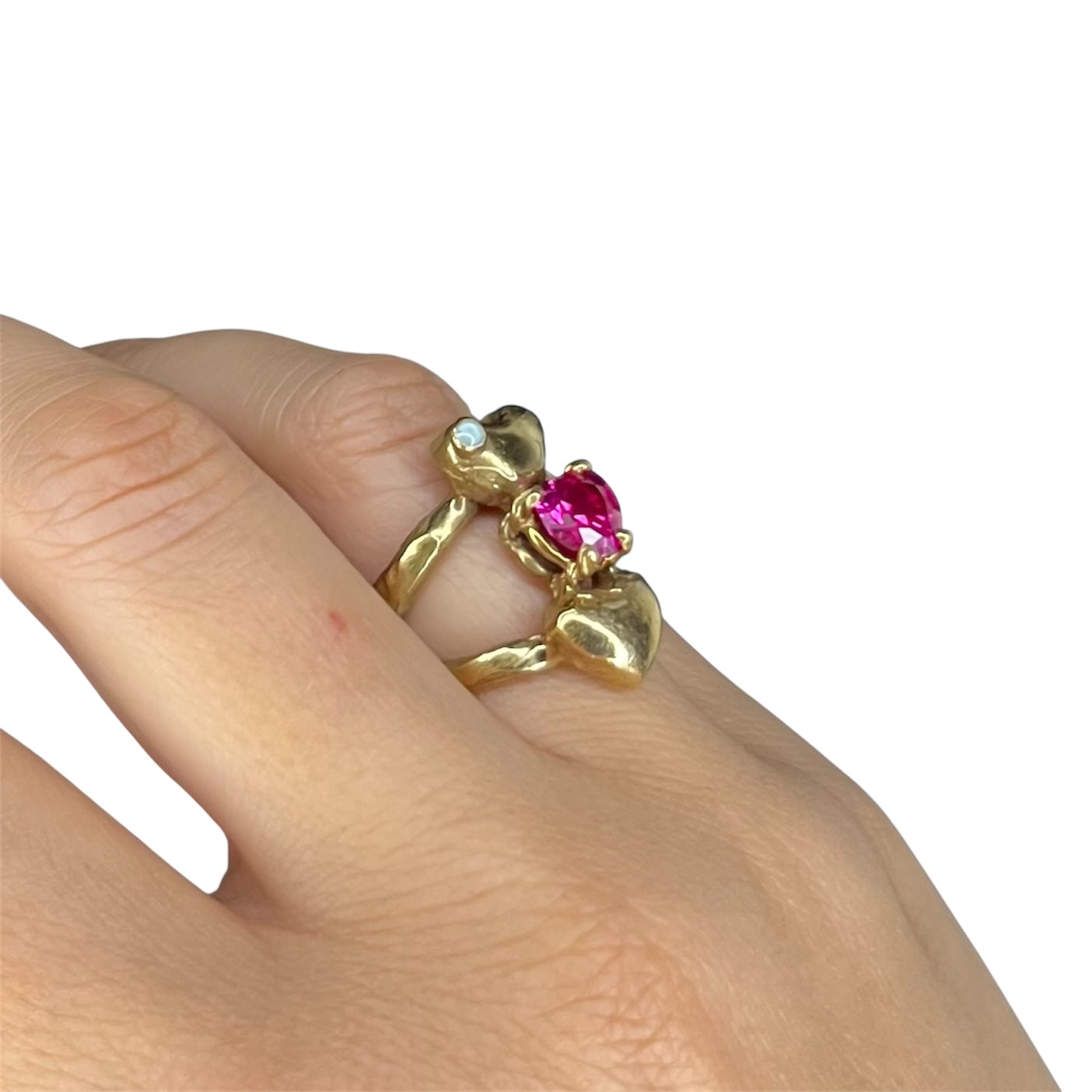 Anello cuore rosso