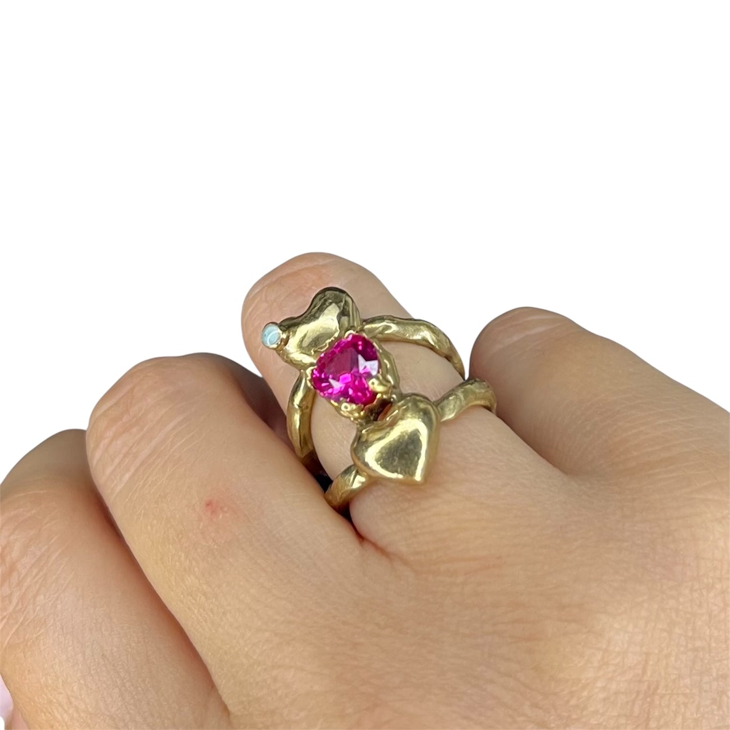 Anello cuore rosso