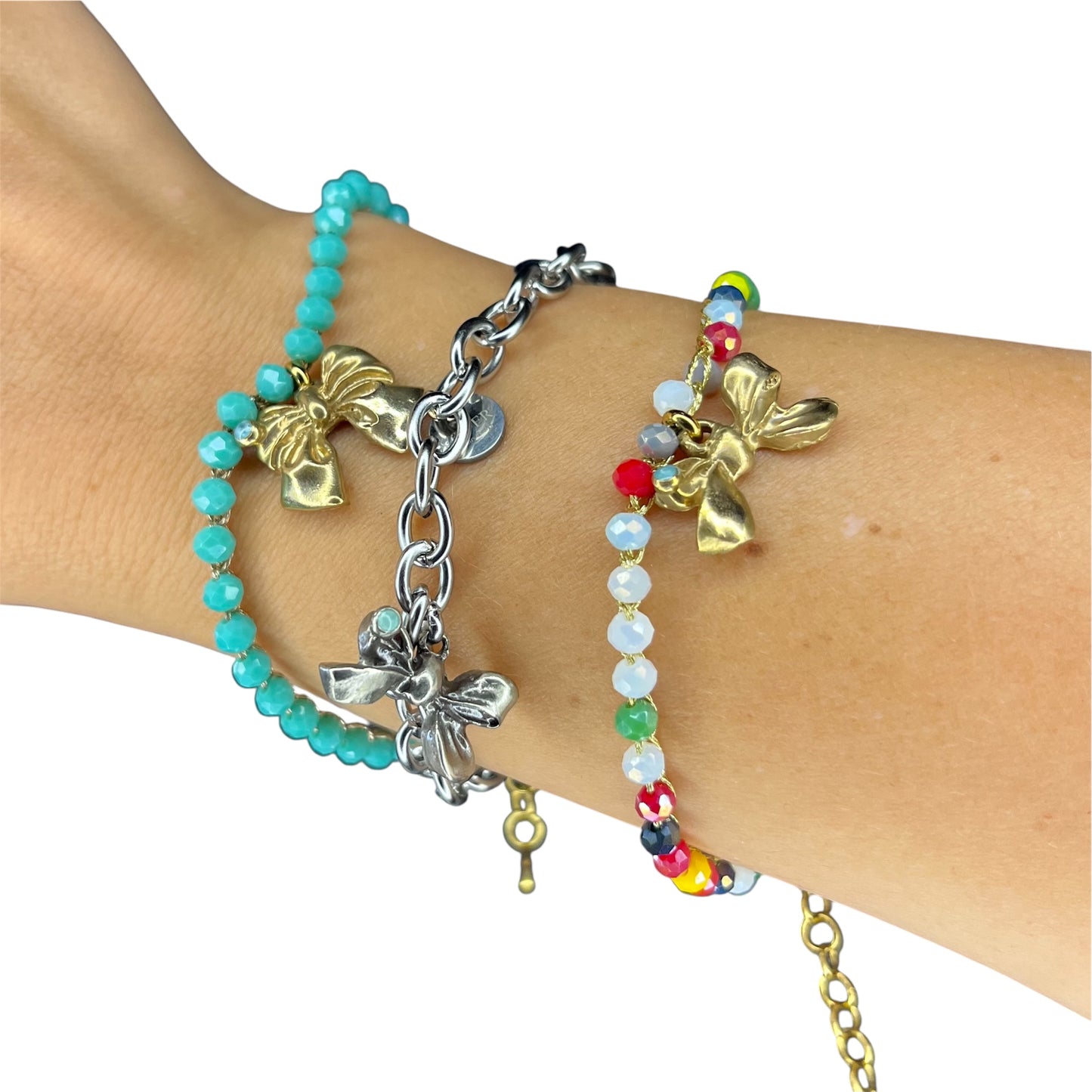 Bracciale celeste fiocco