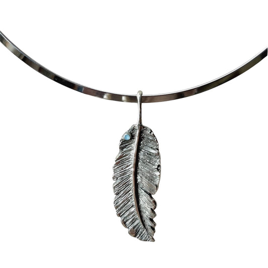 Collana Piuma White