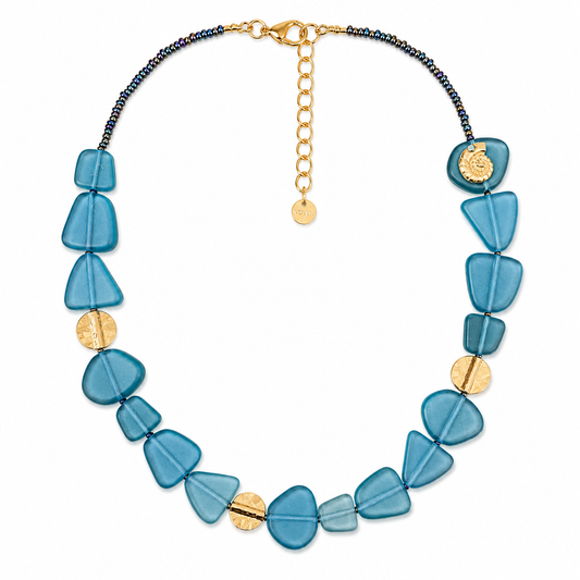 Collana vetrini blu
