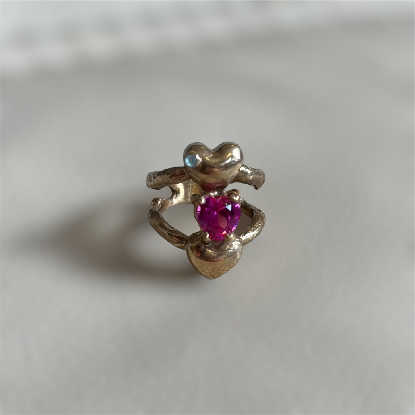 Anello cuore rosso