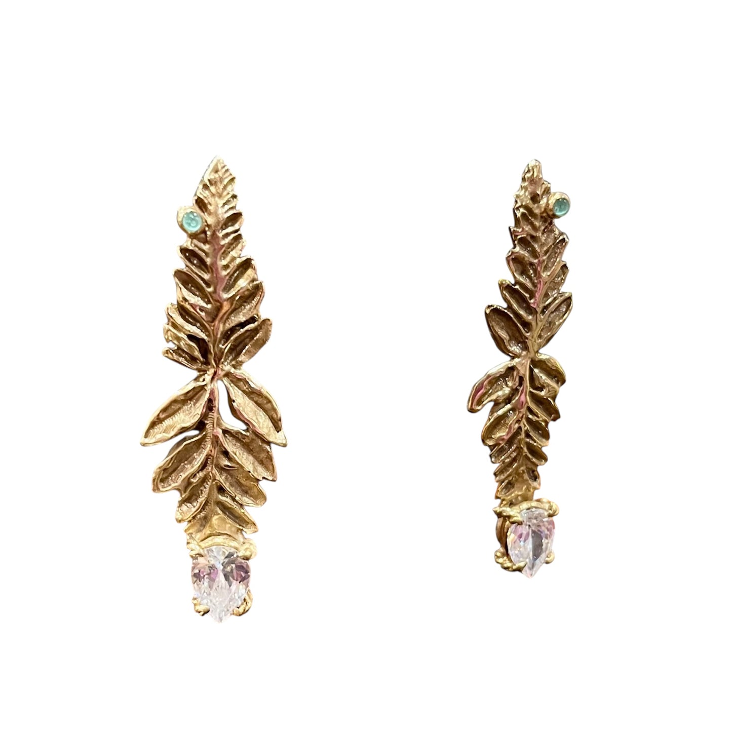 Orecchini cascata di foglie