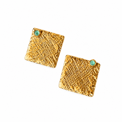 Orecchini quadretti metal