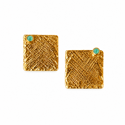 Orecchini quadretti metal
