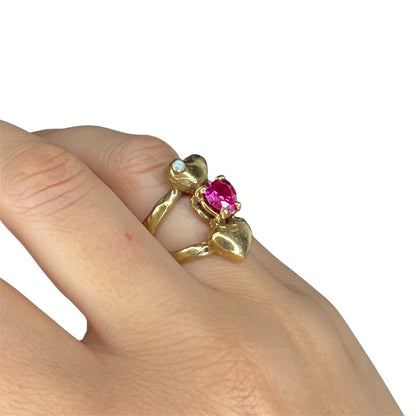 Anello cuore rosso