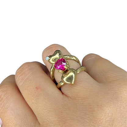Anello cuore rosso