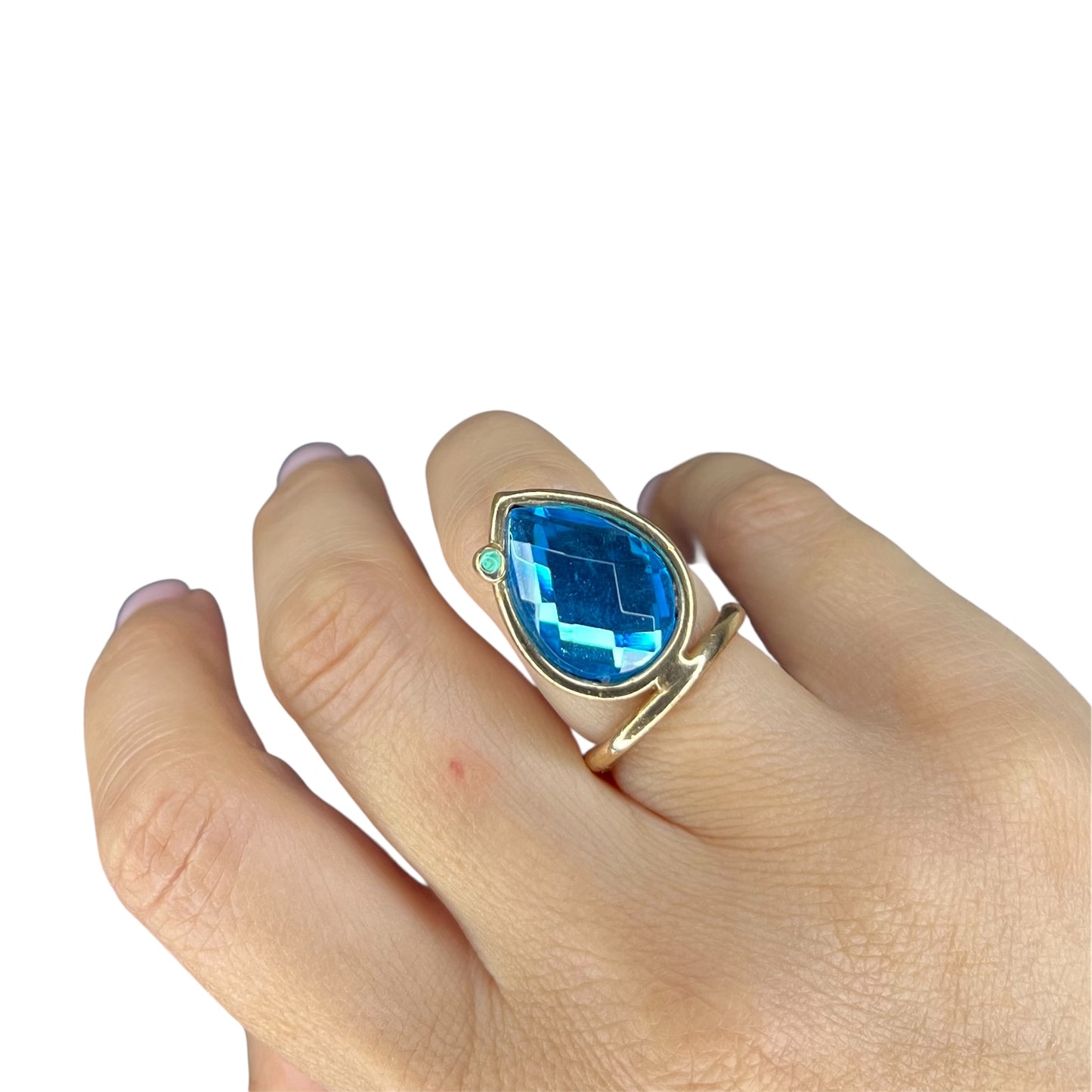 Anello goccia mare