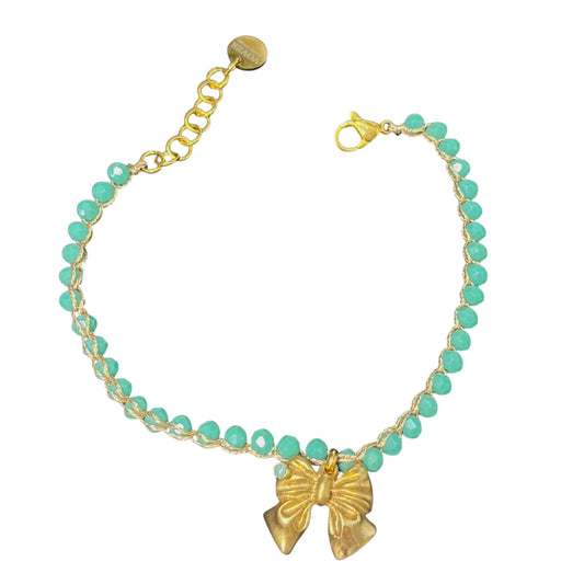 Bracciale celeste fiocco